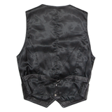 TEDDY'S Mens Blazer Waistcoat Black Leather M