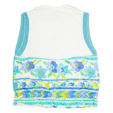 MOVE SPORT Womens Shell Gilet White 90s Floral L