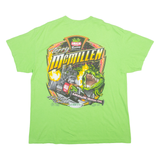 GILDAN Racing Mens T-Shirt Green XL