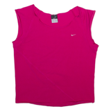 NIKE Womens Vest Pink Sleeveless L