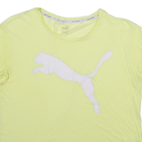 PUMA Womens T-Shirt Yellow Sleeveless L