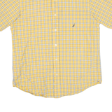 NAUTICA Mens Shirt Yellow Check M
