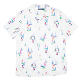 NAUTICA Boats Mens Shirt White L