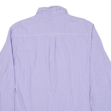 CHAPS Mens Shirt Purple Check Long Sleeve L