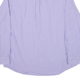 CHAPS Mens Shirt Purple Check Long Sleeve L