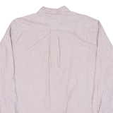 TOMMY HILFIGER Mens Shirt Brown Striped Long Sleeve L