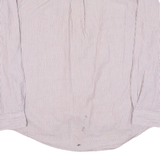 TOMMY HILFIGER Mens Shirt Brown Striped Long Sleeve L