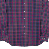 NAUTICA Mens Shirt Purple Check Long Sleeve L