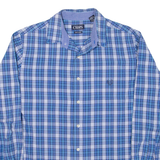 CHAPS Mens Shirt Blue Check Long Sleeve L