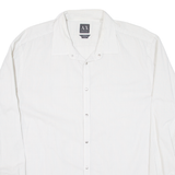 ARMANI EXCHANGE Slim Fit Mens Shirt White Striped Long Sleeve XL