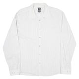 ARMANI EXCHANGE Slim Fit Mens Shirt White Striped Long Sleeve XL