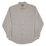 NAUTICA Mens Shirt Brown Check Long Sleeve L
