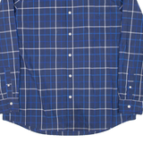 CHAPS Mens Shirt Blue Check Long Sleeve L