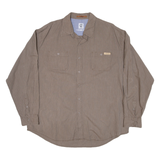 TIMBERLAND Mens Shirt Brown Striped Long Sleeve XL