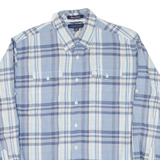 TOMMY HILFIGER Mens Shirt Blue Check Long Sleeve L