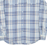 TOMMY HILFIGER Mens Shirt Blue Check Long Sleeve L