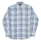 TOMMY HILFIGER Mens Shirt Blue Check Long Sleeve L