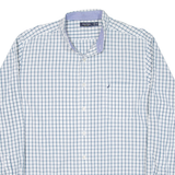 NAUTICA Mens Shirt White Check Long Sleeve XL