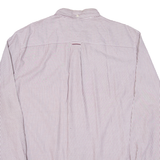 TOMMY HILFIGER Custom Fit Mens Shirt Brown Striped Long Sleeve XL
