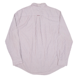 TOMMY HILFIGER Custom Fit Mens Shirt Brown Striped Long Sleeve XL