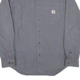 CARHARTT Relaxed Fit Mens Denim Shirt Grey Long Sleeve M