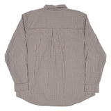 CHAPS Mens Shirt Brown Check Long Sleeve XL