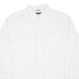 NAUTICA Mens Shirt White Check Long Sleeve XL