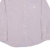 CHAPS Mens Shirt Orange Check Long Sleeve L