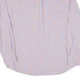 CHAPS Mens Shirt Orange Check Long Sleeve L