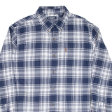 CHAPS Mens Shirt Blue Check Long Sleeve XL