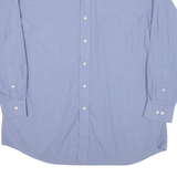 TOMMY HILFIGER Mens Shirt Blue Check Long Sleeve L