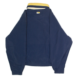 IC Mens Windbreaker Jacket Blue Nylon 90s Hooded L