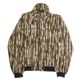 BROWNING Mens Fleece Jacket Brown 90s Camouflage L