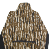 BROWNING Mens Fleece Jacket Brown 90s Camouflage L