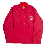MAPLE Holy Trinity CYO Faux Fur Lined Mens Coach Jacket Red Nylon 80s USA M