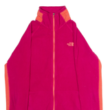 THE NORTH FACE Womens Fleece Jacket Pink Colourblock S