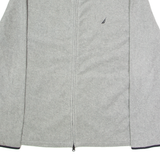 NAUTICA Mens Fleece Jacket Grey Colourblock XL