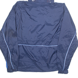 ASICS Mesh Lined Mens Windbreaker Jacket Blue 90s Hooded L