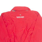 CHAMPION Mesh Lined Mens Rain Jacket Red Nylon 90s Hooded L