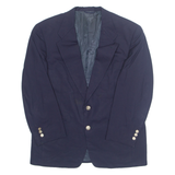 BURBERRY Mens Blazer Jacket Blue Wool 90s M