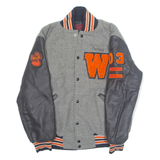 JBS Mens Varsity Jacket Grey 90s L