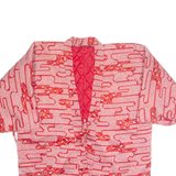 Eastern Inspired Womens Quilted Jacket Red Crazy Pattern XL
