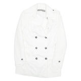 ZARA Womens Pea Jacket White S