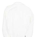 ZARA Womens Pea Jacket White S