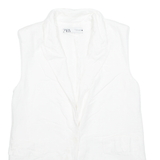 ZARA Sleeveless Womens Blazer Jacket White M