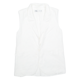 ZARA Sleeveless Womens Blazer Jacket White M