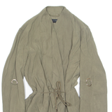 ZARA Womens Blazer Jacket Green Viscose XS