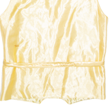 Eastern Inspired Mens Blazer Waistcoat Gold Crazy Pattern L