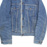 SANTEE STREET Mens Sherpa Lined Denim Jacket Blue 90s S