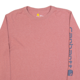 CARHARTT Womens T-Shirt Pink Long Sleeve M